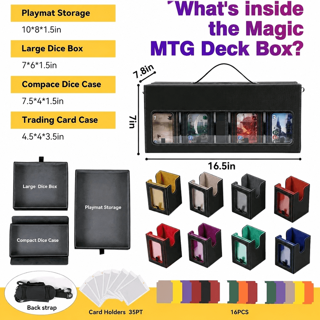 Commander Deck Box for MTG | 11-in-1 Trading Card Storage
